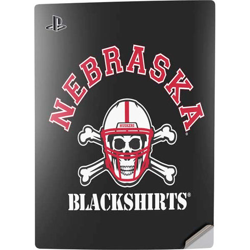 University of Nebraska Blackshirts PS5 Digital Edition Console Skin